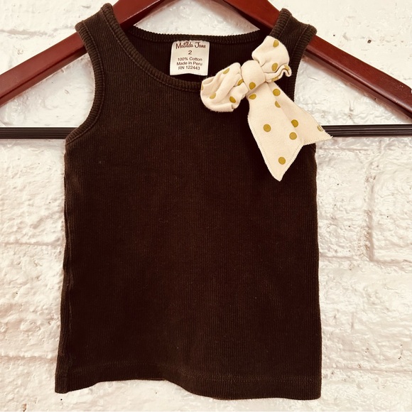 Matilda shirt with bow brow size 2 good condition - Picture 2 of 5